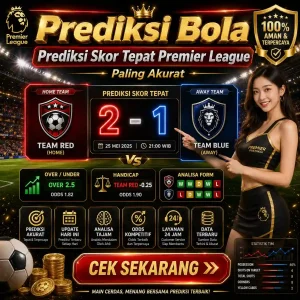 Infobolaid - Grafik prediksi skor tepat pertandingan Premier League malam ini