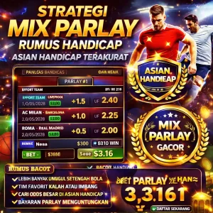 Infobolaid - Ilustrasi strategi Mix Parlay rumus handicap Asian Handicap untuk taruhan bola